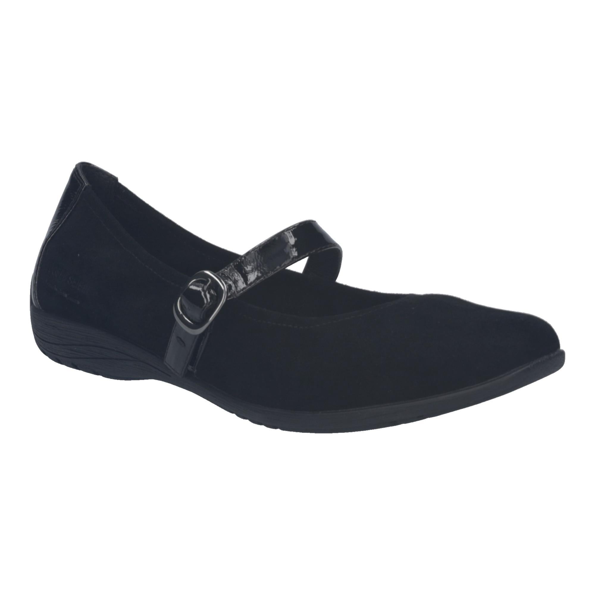 Fenja 37 - Black - Kidsuede/Patent - Flat | Josef Seibel