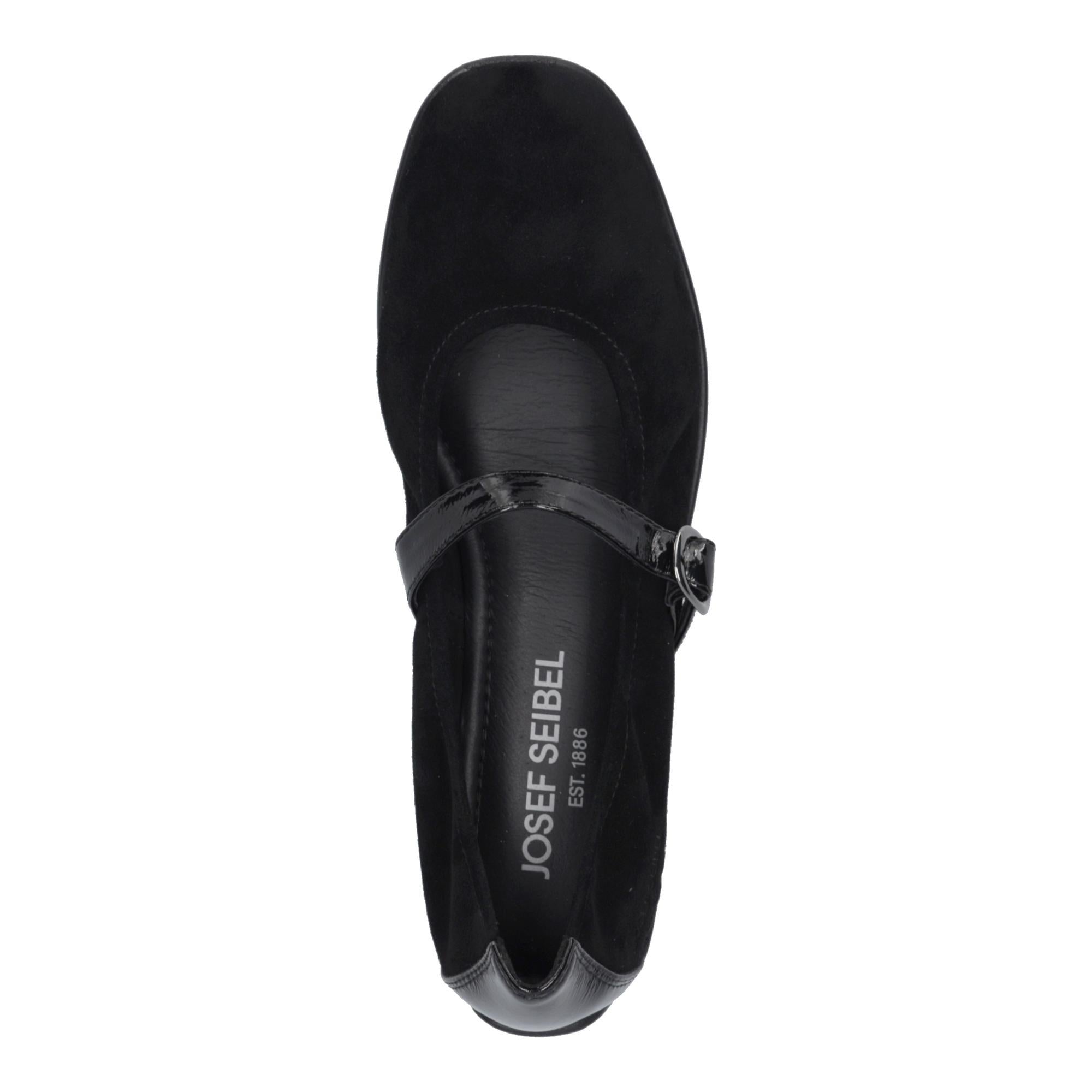Fenja 37 - Black - Kidsuede/Patent - Flat | Josef Seibel