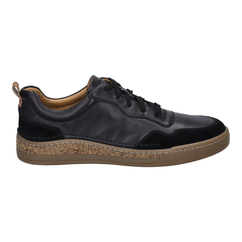Josef Seibel Cleve 01 full grain leather sneaker in black and white size 42 Josef Seibel Cleve 01 full grain leather sneaker in black and white size 42